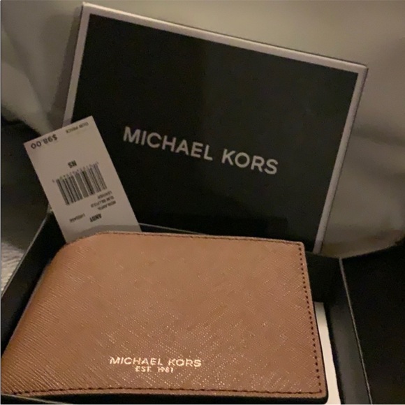 NWT Michael Kors Andy Leather men’s Wallet Slim BIFOLD new in box - Picture 2 of 9